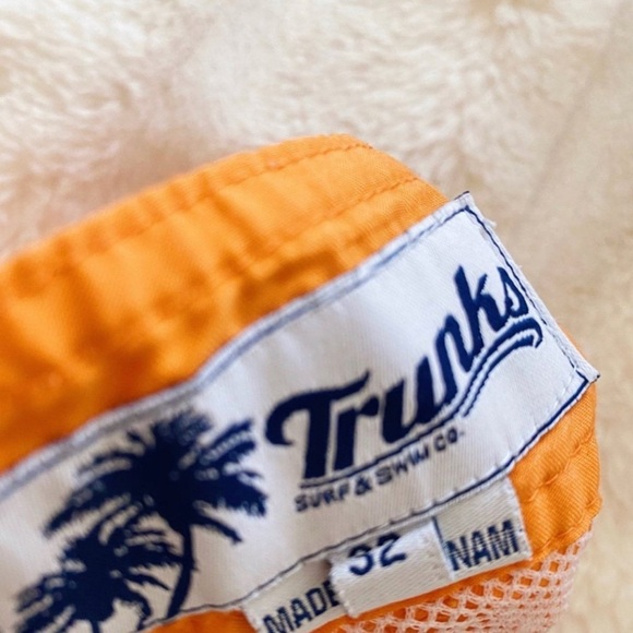 Trunks Surf & Swim Co men's orange swimming board Shorts trunks size 32 - Picture 2 of 2
